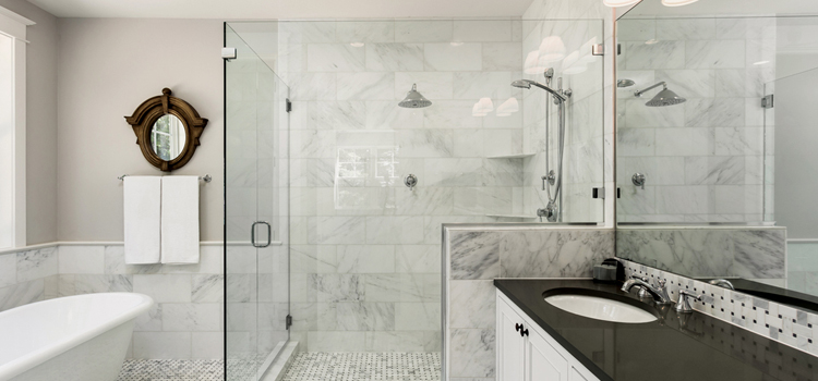 bathroom shower door installation in Oroville East