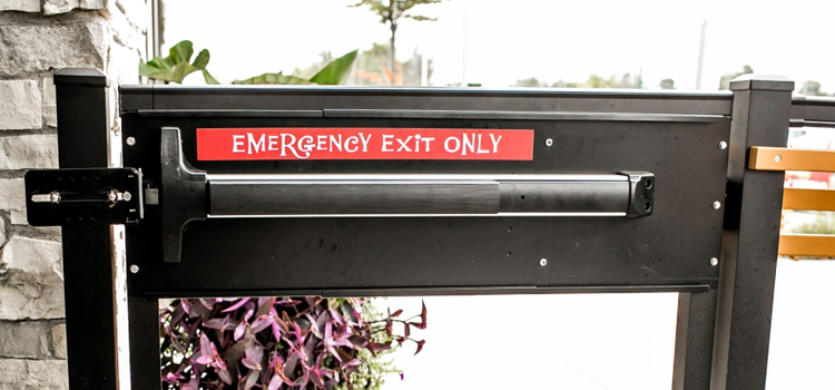 emergency push bar installation in Oroville East